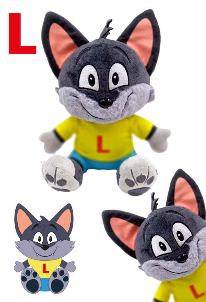 Peluche la colle sur loup