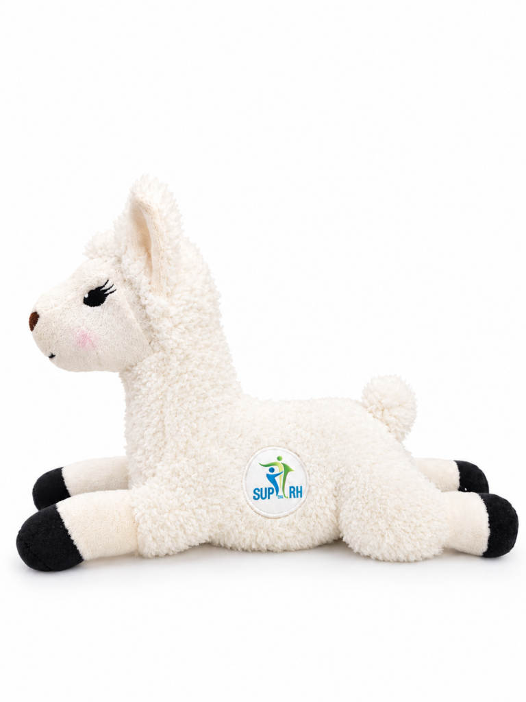 Réalisation Peluche lama sup des RH par Planète Peluches