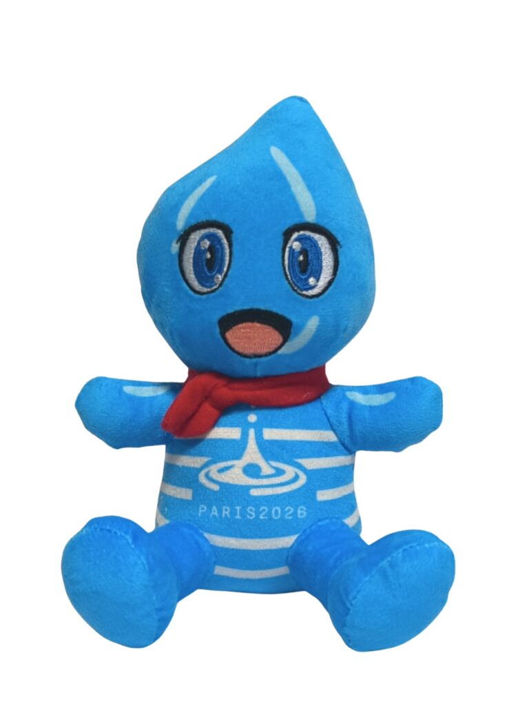 Réalisation Peluche goutte Fédération Française de Natation par Planète Peluches