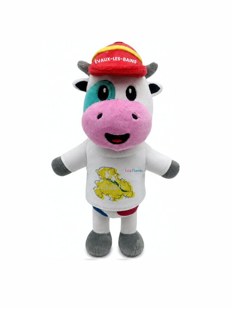 Réalisation Peluche vache Creuse Confluence par Planète Peluches